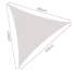 Copertina parasolar, triunghiulara, inele metalice, gri, 4x4x4 m, Malatec MART-00010184-IS