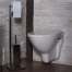 Suport pentru hartie igienica cu perie wc, metal, cromat, 75 cm, Springos MART-TB0002