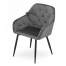 Set 2 scaune stil scandinav, Artool, Forio, catifea, metal, gri si negru, 61x55.5x81 cm MART-3644_1S
