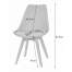Set 4 scaune stil scandinav, Artool, Mark, PP, lemn, alb, perna neagra, 49x43x82 cm MART-3784_1S
