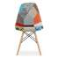 Set 4 scaune stil scandinav, Artool, Seul, textil, lemn, mozaic multicolor, 46.5x56.5x82.5 cm MART-3335_1S