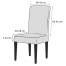 Husa scaun dining/bucatarie, din spandex, 48x48x62 culoare gri