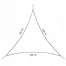 Copertina parasolar, triunghiulara, inele metalice, gri, 3x3x3 m, Springos MART-SN1043