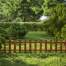 Gard de gradina decorativ, din lemn distantat, maro, 104x30 cm MART-1736