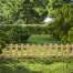 Gard de gradina decorativ, din lemn distantat, natur, 104x40 cm MART-1733