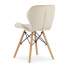 Set 4 scaune stil scandinav, Artool, Lago, catifea, lemn, bej, 47x52x74 cm MART-3800_1S