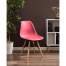 Set 4 scaune stil scandinav, Jumi, Eva, PP, lemn, roz, 46x52x81 cm MART-SD-275935S