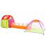 Cort de joaca pentru copii, Springos, 3 in 1, igloo si casuta, cu tunel, bile colorate, husa, 385x120x115 cm MART-KG0016