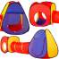 Cort de joaca pentru copii, Springos, 3 in 1, igloo si cub, cu tunel, bile colorate, husa, 245x74x90 cm MART-KG0014