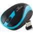 Mouse wireless Titanum cu conectare la USB 1000 DPI culoare negru cu dunga albastra