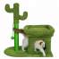 Ansamblu de joaca pentru pisici, Jumi, model cactus, cu stalp catarare, culcus, ciucure, verde, 63x40x72 cm MART-CD-264953