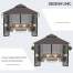 Pavilion/foisor pentru gradina/terasa, cadru metalic, cu plasa pentru insecte, cafeniu, 3x3x2.7 m MART-AR091487