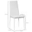 Set 4 scaune bucatarie/living, Tomlo, piele PVC, otel, alb, 41x50x97 cm MART-AR167175