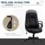 Scaun de birou cu masaj si incarcator USB, rotativ, poliester, negru, max 120 kg, 68.5x72x109-119 cm MART-AR146422