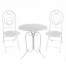 Set mobilier gradina/terasa, metal, alb, 1 masa, 2 scaune, Linda MART-GOM8237