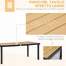 Set mobilier gradina/terasa, negru si stejar, 1 masa, 6 scaune, Abigail MART-AR140772