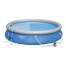 Piscina Bestway pentru copii cu inel gonflabil, strat Triplu PVC cu pompa inclusa, scara, prelata, covoras piscina, dimensiuni 457x84cm, capacitate 9667L