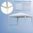 Pavilion pentru gradina/terasa, cadru metalic, pliabil, inaltime reglabila, alb, 2.7x2.7x2-2.54 m MART-AR204450