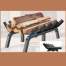 Suport de lemne pentru semineu sau vatra de foc, Vivatechnix 610 x 280 mm, Otel, teava 3/4 inch, Negru mat FMG-ZTXYMP34X3424Y84PV0