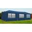 Cort Pavilion pentru Gradina, Curte sau Evenimente, Dimensiuni 3x9m cu 8 Pereti Laterali, Culoare Bleumarin