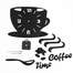 Ceas de Perete 3D Modern, Forma Ceasca de Cafea, Culoare Negru Lucios