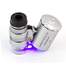 Microscop Portabil de Buzunar cu Marire pana la 60x si Lampa LED UV Tester + Husa