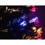 Brad de Craciun Artificial Iluminat LED RGBW cu Fibra Optica Multicolor 180 cm si Suport Cadou