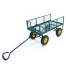 Carucior Metalic Transport Manual pentru Gradina sau Curte, Maner, 4 Roti, Capacitate 400kg