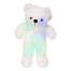 Ursulet de Plus Iluminat LED RGB Multicolor, Inaltime 50cm, Culoare Alb