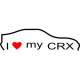 Stickere auto I love my Honda CRX ManiaStiker