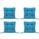 Set Perne decorative pentru scaun de bucatarie sau terasa, dimensiuni 40x40cm, culoare Albastru, 4 buc/set