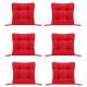 Set Perne decorative pentru scaun de bucatarie sau terasa, dimensiuni 40x40cm, culoare Rosu, 6 buc/set