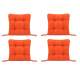 Set Perne decorative pentru scaun de bucatarie sau terasa, dimensiuni 40x40cm, culoare Orange, 4 buc/set