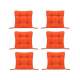 Set Perne decorative pentru scaun de bucatarie sau terasa, dimensiuni 40x40cm, culoare Orange, 6 buc/set
