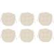 Set Perne decorative rotunde, pentru scaun de bucatarie sau terasa, diametrul 35cm, culoare alb, 6 buc/set