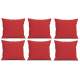 Set 6 Perne decorative patrate, 40x40 cm, pentru canapele, plina cu Puf Mania Relax, culoare rosu