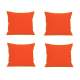 Set 4 Perne decorative patrate, 40x40 cm, pentru canapele, pline cu Puf Mania Relax, culoare orange