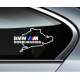 Sticker Auto pentru Geamuri Bmw M Nurburgring, alb
