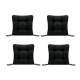 Set Perne decorative pentru scaun de bucatarie sau terasa, dimensiuni 40x40cm, culoare negru, 4 bucati