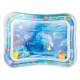 Covor saltea cu apa, centru de activitati pentru bebelusi, model vietati de apa colorate , 62x45 cm, albastru