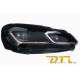 Faruri LED VW Golf 6 VI (2008-2013) Facelift G7.5 GTI Design Rosu Semnalizare Secventiala LHD KTX4-HLVWG6FR