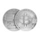 Moneda de colectie Bitcoin, argintie, pentru colectionari MTEK-bitcoina_silver
