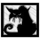 Decoratiune metalica de perete Krodesign Angry Cat, 60 cm, grosime 1.5 mm FMG-KRO-1046