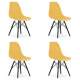 Set 4 scaune stil scandinav, Artool, Osaka, PP, lemn, mustar si negru, 46x54x81 cm MART-3598_1S
