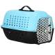 Geanta pentru transport caine/pisica, Springos, albastru si negru, plastic, max 7 kg, 48x33x28 cm MART-PA1009
