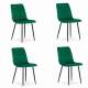 Set 4 scaune stil scandinav, Artool, Lava, catifea, metal, verde si negru, 43x51x90 cm MART-3463_1S