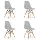 Set 4 scaune stil scandinav, Artool, Osaka, PP, lemn, gri, 46x54x81 cm MART-3313_1S