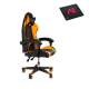 Scaun de gaming, cu perna lombara, portocaliu si negru, 65x67x112 cm + mousepad cadou, Aragon MART-CM-439931