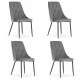 Set 4 scaune stil scandinav, Artool, Imola, catifea, metal, gri, 48.5x61x93.5 cm MART-3455_1S
