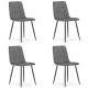 Set 4 scaune stil scandinav, Artool, Kara, catifea, metal, gri si negru, 44.5x50.5x87 cm MART-3686_1S